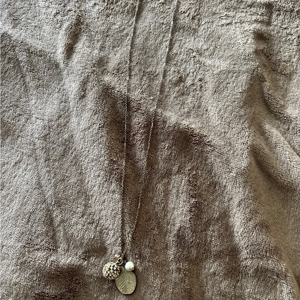 Silver Pendant Necklace with Charms